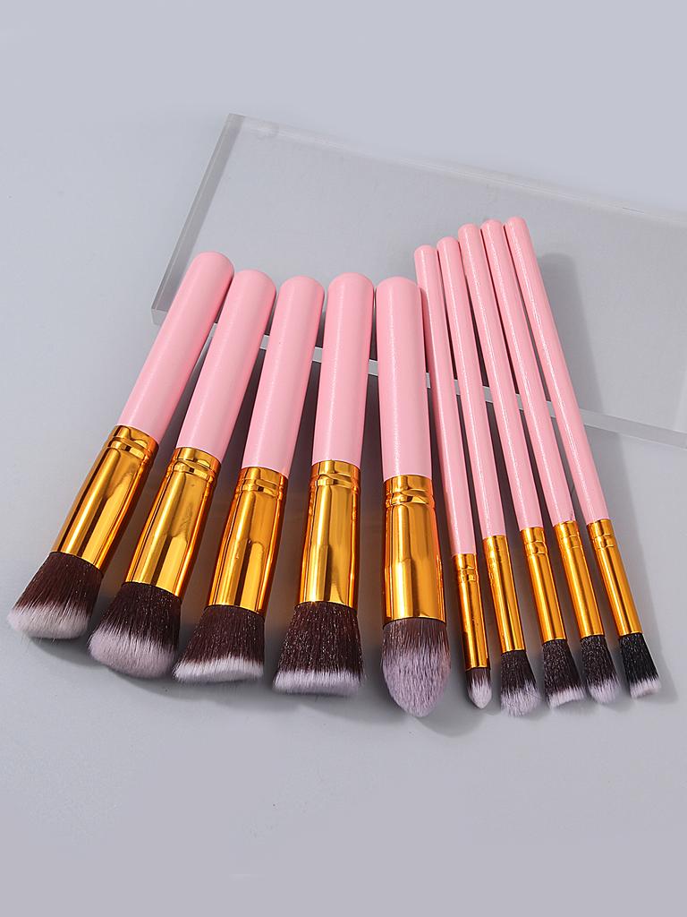 6/10/19PCS Professional Makeup Tool Set: 10 Makeup Brushes, Hair Bands, Wristbands, 6 Sponge Powder Puffs, Soft and Durable
