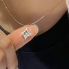 Star Necklace Women's Light Luxury Niche Design Sense Star Glow Zircon Clavicle Chain Stainless Steel Chain