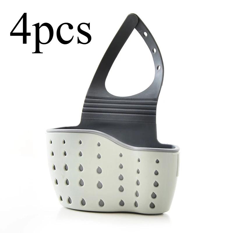 Storage Drain Basket Kitchen Caddy Sponge Drain Holder Adjustable Hanging Drain Basket Bag for Bathroom Organizer Accessories