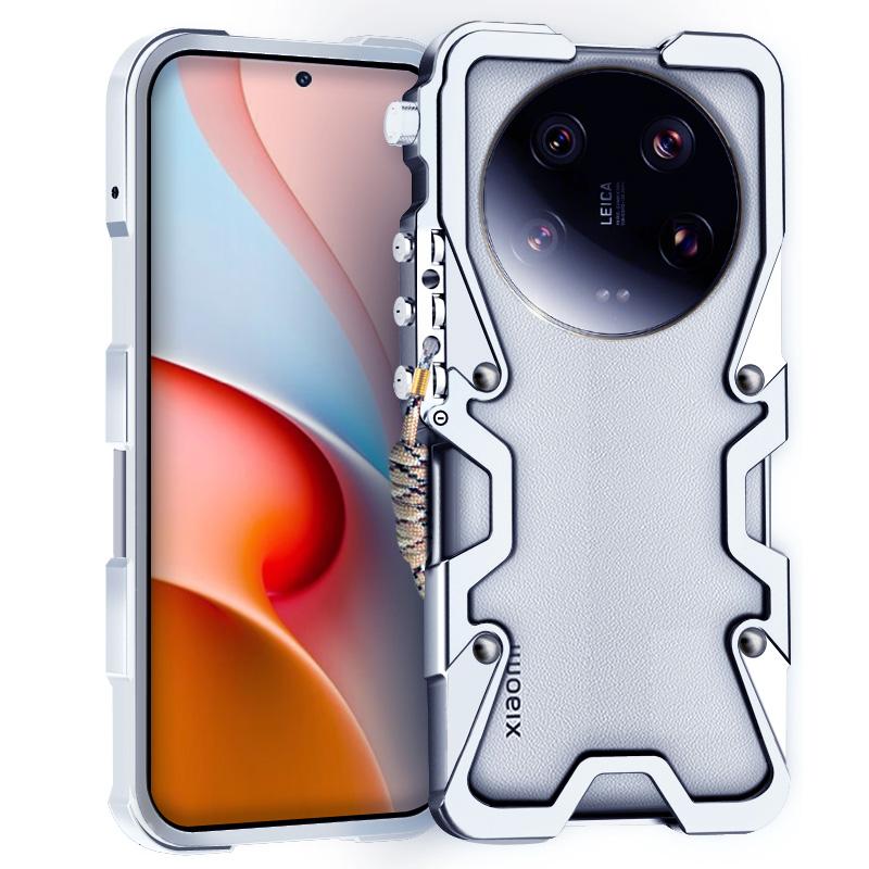 Бронированный Винт Металлическая Рамка Ударопрочный Чехол Для Xiaomi 14 13 Pro 13t 13 Ultra Алюминиевый Бампер Чехлы Прочный Fundas