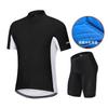 Mens Cycling Jersey Shorts Set Road Bike Riding Breathable Quick-Dry Compression Fit Sportswear