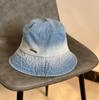 Spring New Denim Bucket Hat Girls Gradual Change Design Sunscreen Visor Hat Washed Old Basin Hat Men