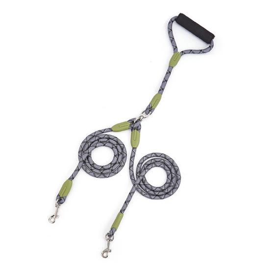 Двойной поводок для собак с поворотом на 360 градусов, не спутывается, поводок для прогулок с двумя собаками