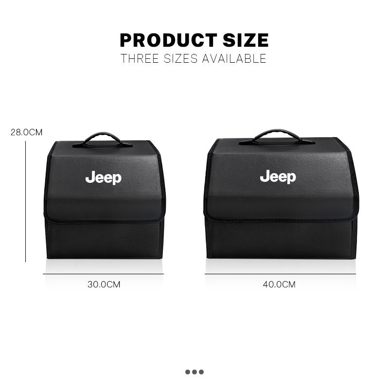 Car Trunk Organizer Box Foldable Leather Auto Storage Bag Large Capacity For Jeep Grand Cherokee Wrangler Gladiator Valve Stem AKV1