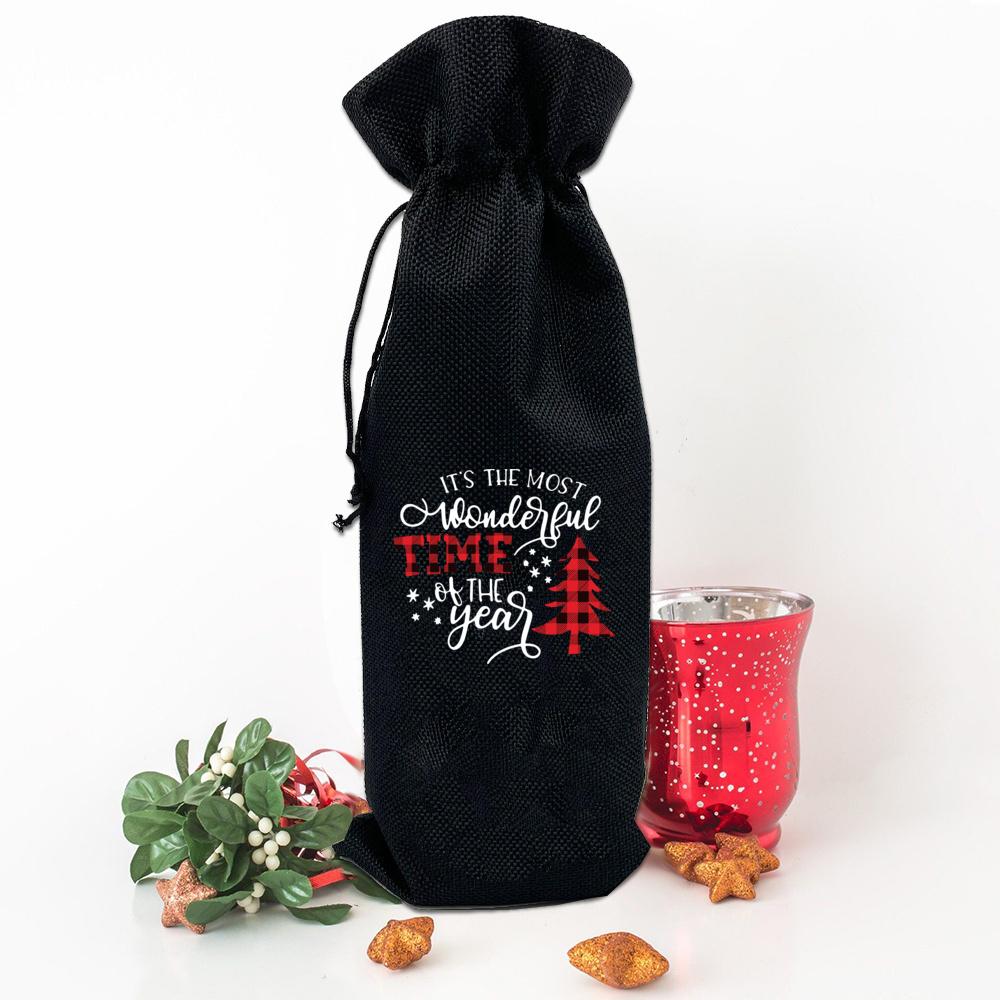 Веселого Рождества винный мешок бутылки Рождественское украшение Санта бутылка званый ужин рождественский стол сумки винный чехол праздничный подарок