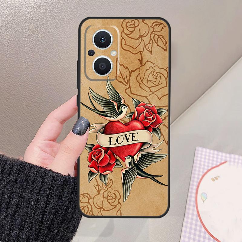 Sailor Retro Art Funda For OPPO Reno 11 12 13 14 Pro 11F 12F 13F 14F 7 8 Lite OPPO Find X9 X6 X5 X8 Pro Case