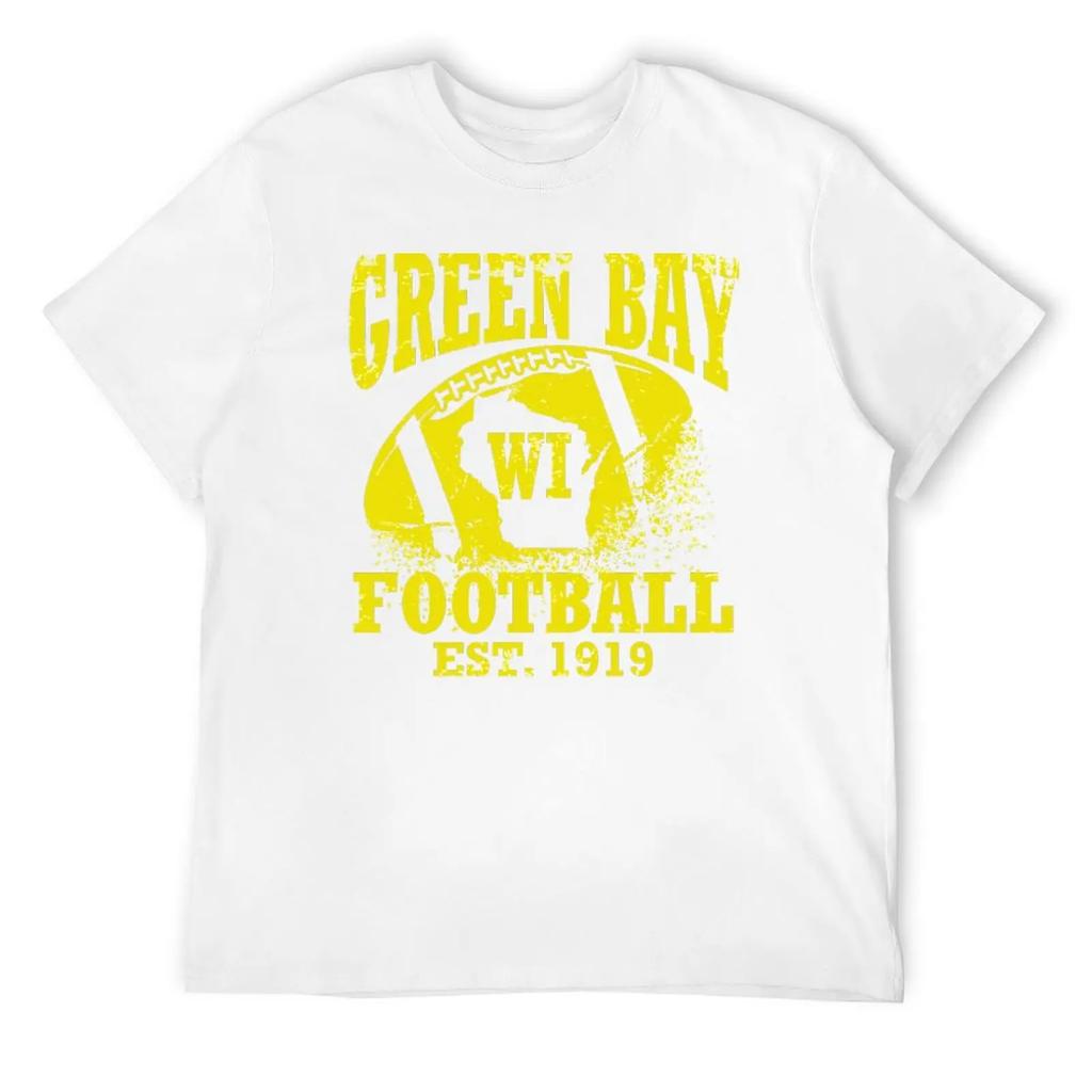 Green Bay Football T-Shirt Plus Size Tops Anime T Shirts Vintage T Shirts Oversized Plain Black T Shirts Men