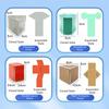 12/15PCS Multicolor Math Toys Cube Cuboid Cylinder Cone Teaching Toys  Interactive Learning