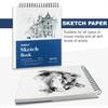 9 X 12 Sketch Book Hardcover Sketchbook Top Spiral Bound Sketch Pad 100 Sheets 68lb 100gsm Drawing Paper Pad Art Plies for Adul