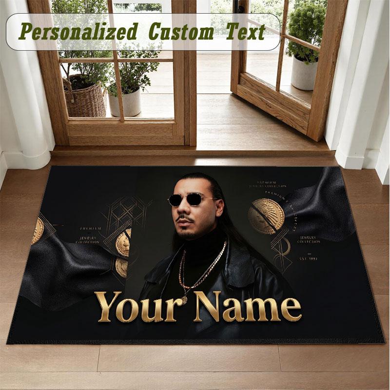 Crystal Velvet Square Rug Custom NameApache 207 Pattern Non Slip Home Floor Decor Rug