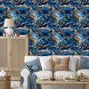 Ink Wallpaper Navy Blue, Brown and Gold for Living Room and Bedroom 50x1000