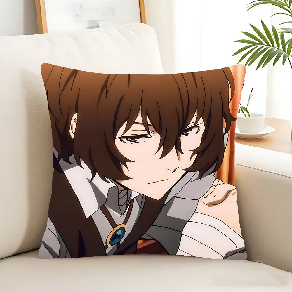 Bungo Stray Dogs Дазай Чуя Аниме Наволочка Съемная Моющаяся Наволочка для Подушки – Всесезонный Мягкий Лен