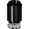 2.5"Inlet 3.5"Outlet Exhaust Tips Carbon Fiber Tailpipe Exhaust Pipe Tail Throat Tail Pipe Modification Parts GlossyBlack