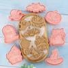 8 Halloween Cookie Cutter Embossing Moulds In Various Halloween Cookie Shapes. These Are Great Cookie Baking Supplies for Birthday Parties