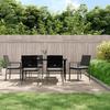 VidaXL 7-piece Garden Dining Set Cushions Wicker Steel, Dining Set, Outdoor Dining Set, 3187010