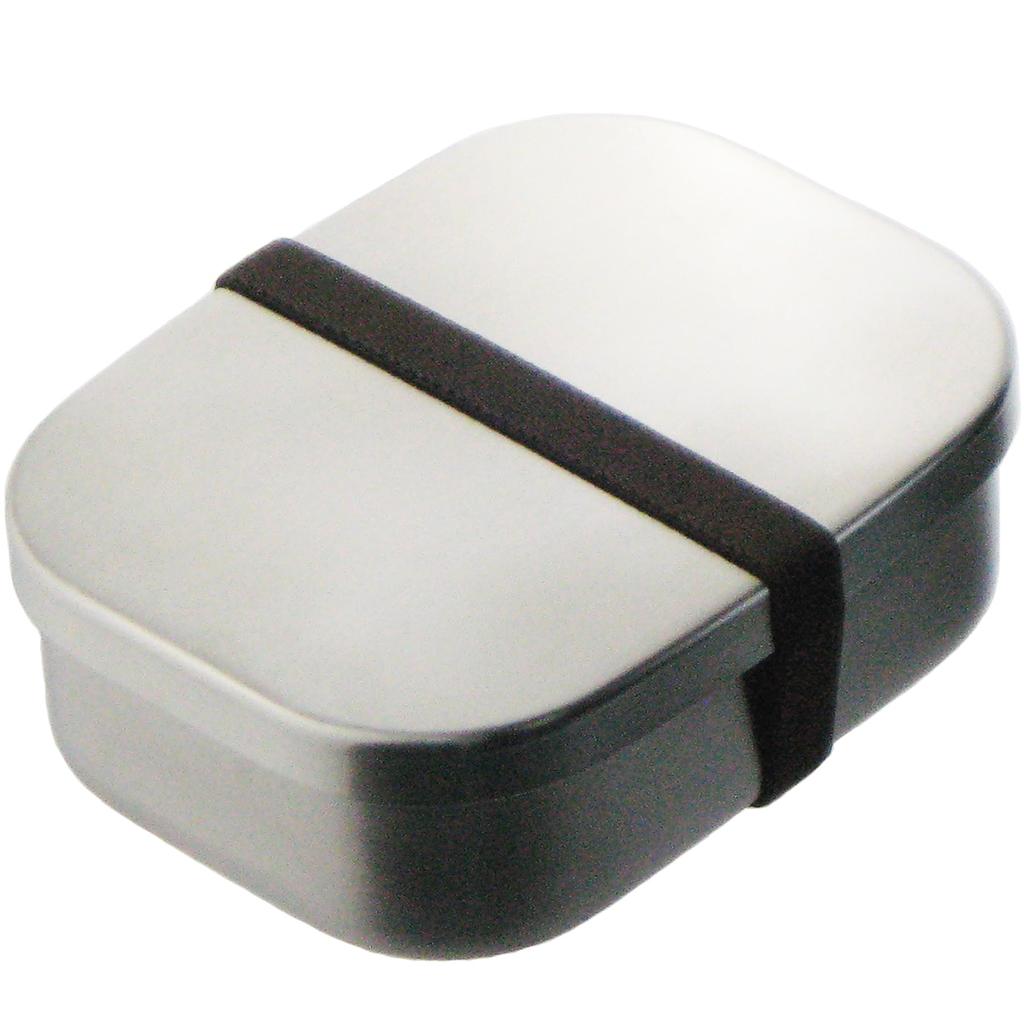 Nagao Bento Stainless Dishwasher with Gasket and Made in Japan Tsubame-Sanjo Box, 18-8 Steel, Rectangular, Large, 700ml, Safe, Belt,