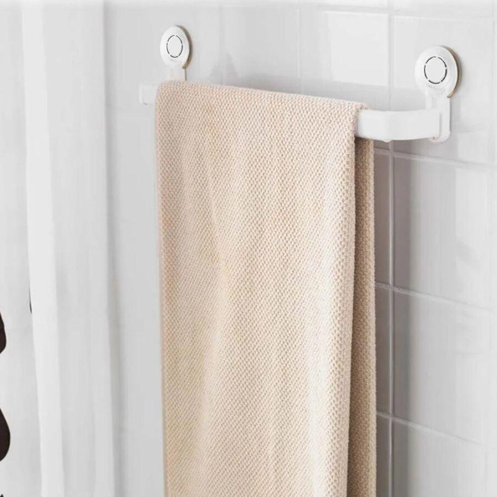 Aluminum Zinc Zinc Alloy Suction Cup Towel Rack Wall Mounted Single Pole Towel Rack Towel Holders Cabinet