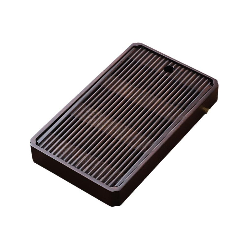 Прямоугольный китайский поднос для чая, поднос для хранения чая из натурального бамбука, дренажная доска для чая, чайная комната