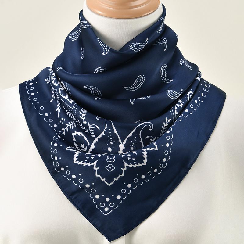 Newest Cashew Printed Hijab Bandana Fashion Cotton Square Scarf Headband Fancy Kerchief Muslim Headscarf