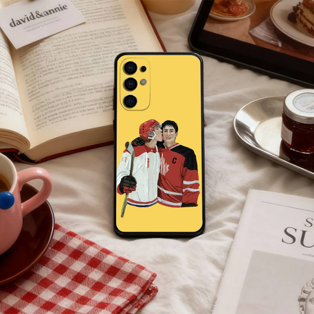Чехол для телефона Ice hockey H-Heated R-Rivalry для Samsung S 25,24,23,22,30,21,10,9,Ultra,Plus,Lite,FE,4,5 G Мягкий Черный Чехол