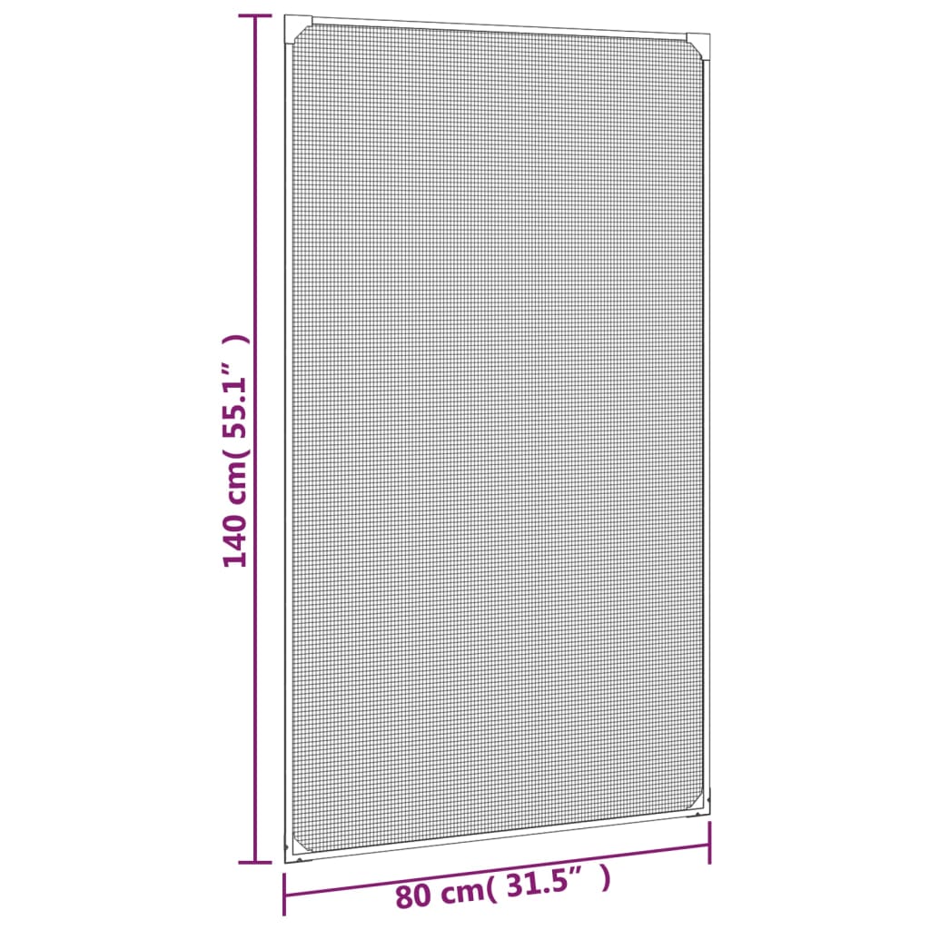 Magnetic Window Insect Screen White 80 x 140 cm
