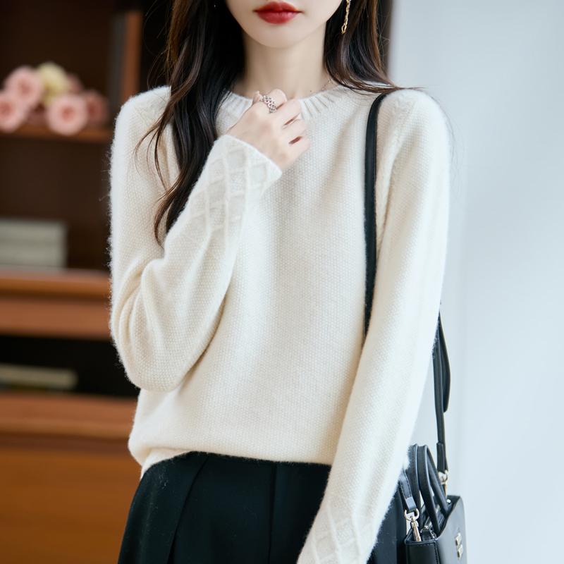 Женский кашемировый свитер Qinghe кашемир 30% кашемир 70% шерсть осенне-зимний пуловер теплый и модный