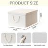 Fabric storage box with lid, large capacity, foldable, stackable, with handle, stylish design (36*50*22.5cm)