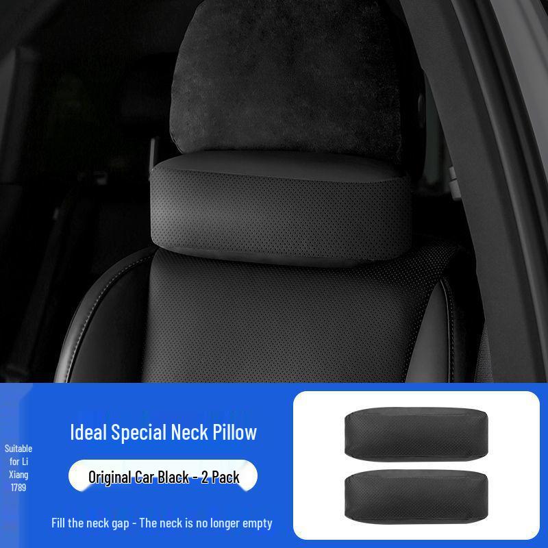 Headrest, Neck & Lumbar Support Pillow Set for Car Interior: L6/L9 Headrest, L8 Neck, L7 Lumbar, MEGA Neck Decor