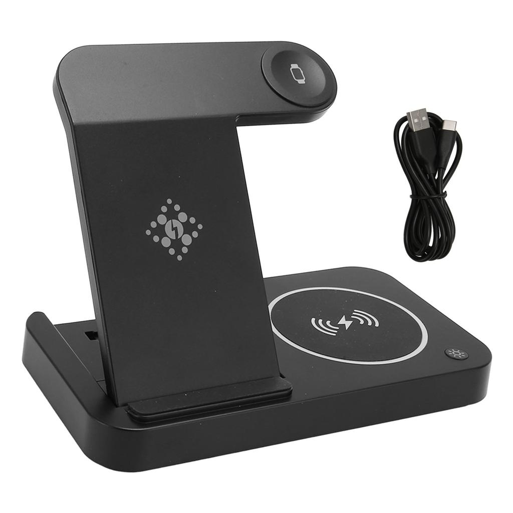 4 In 1 Wireless Charger with Foldable Stand Multifunctional Charging Station for Phone Headphone