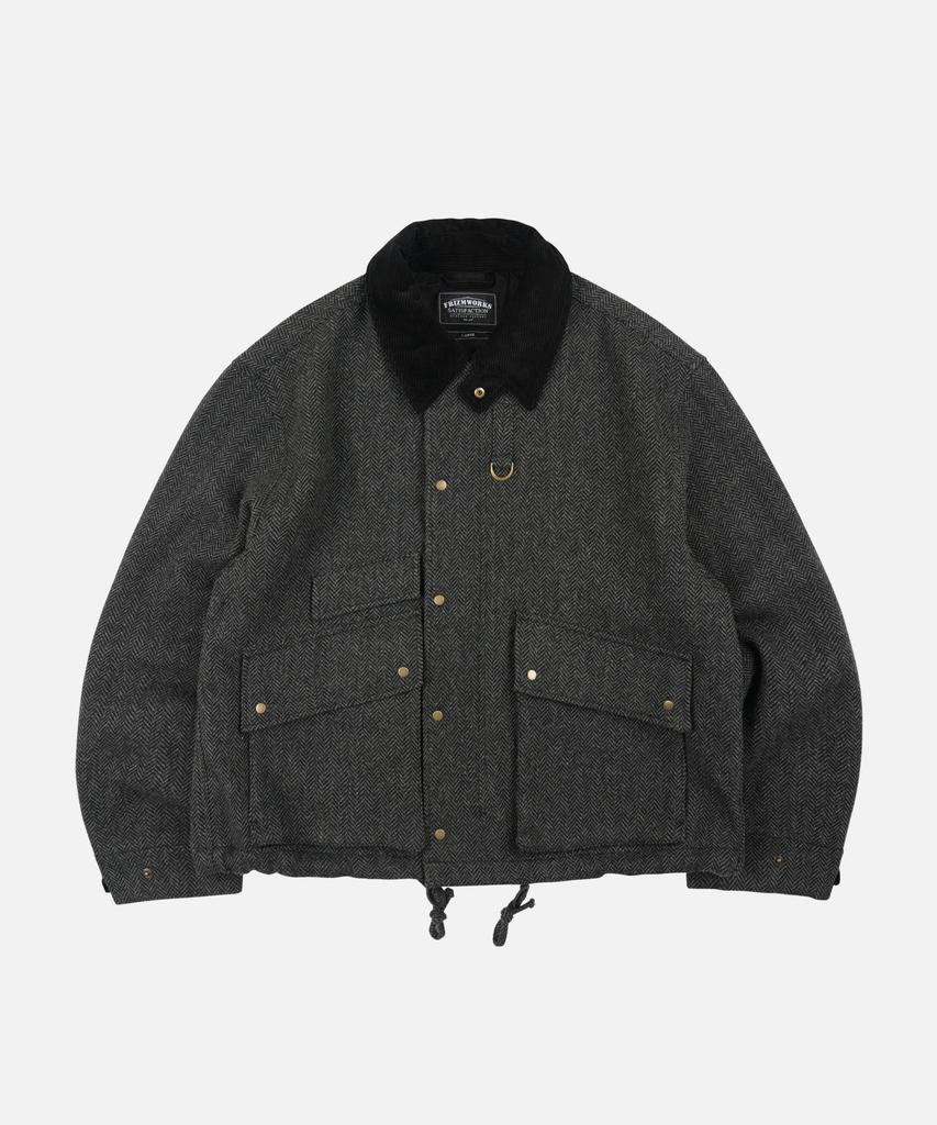FRIZMWORKS Herringbone Wool Hunting Jacket _ Gray Black