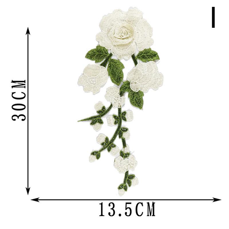 Вышитый DIY Декор Аппликация Патч Роза Швейные принадлежности