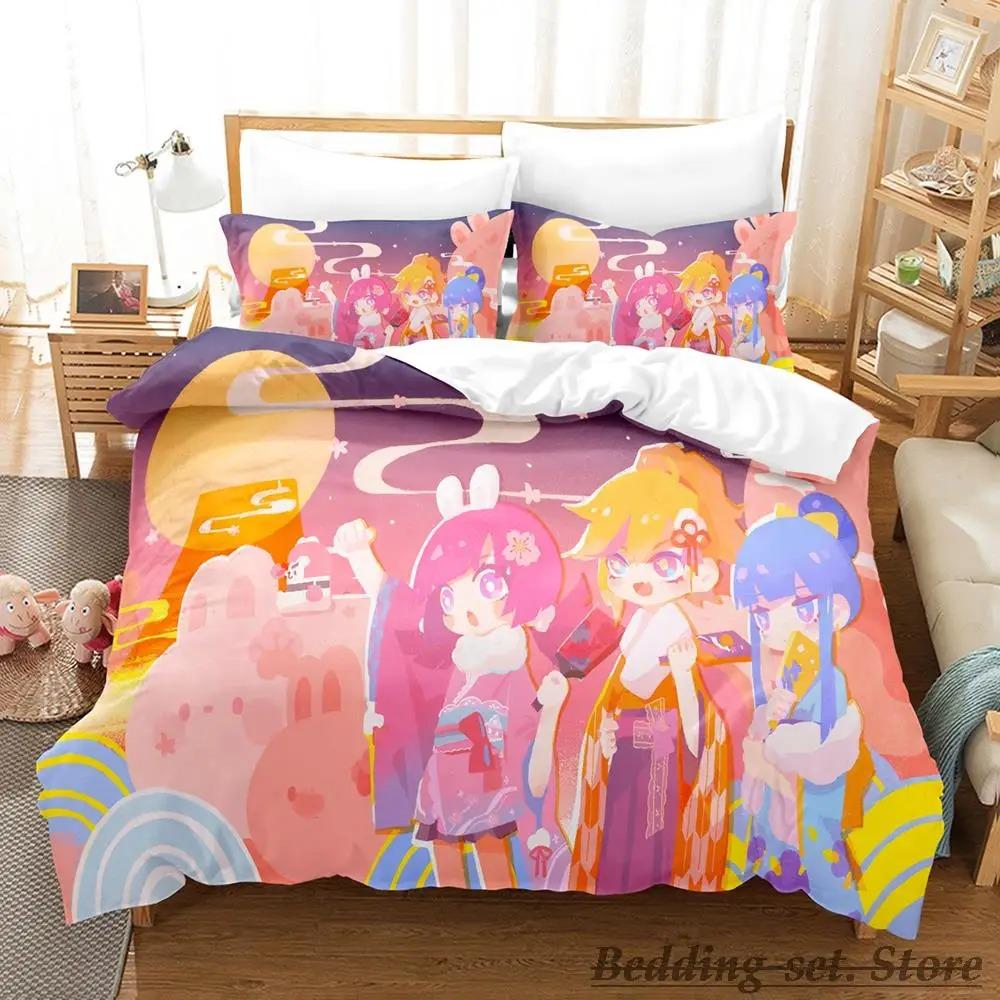 Muse Dash Постельное белье Single Twin Full Queen King Size Bed Set Adult Kid Bedroom Duvetcover Sets Anime Parure de lit Bed