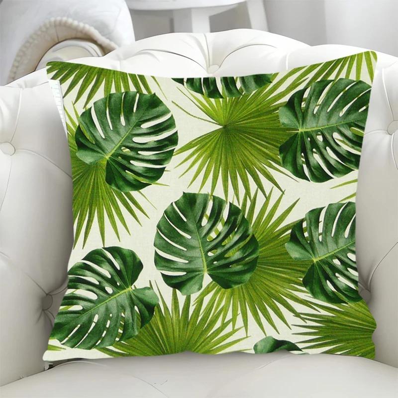 Luxury Home Decor Pillow Cover Living Room Sofa Cushion Cover Tropical Rainforest Grass Pattern Cushion Cover
