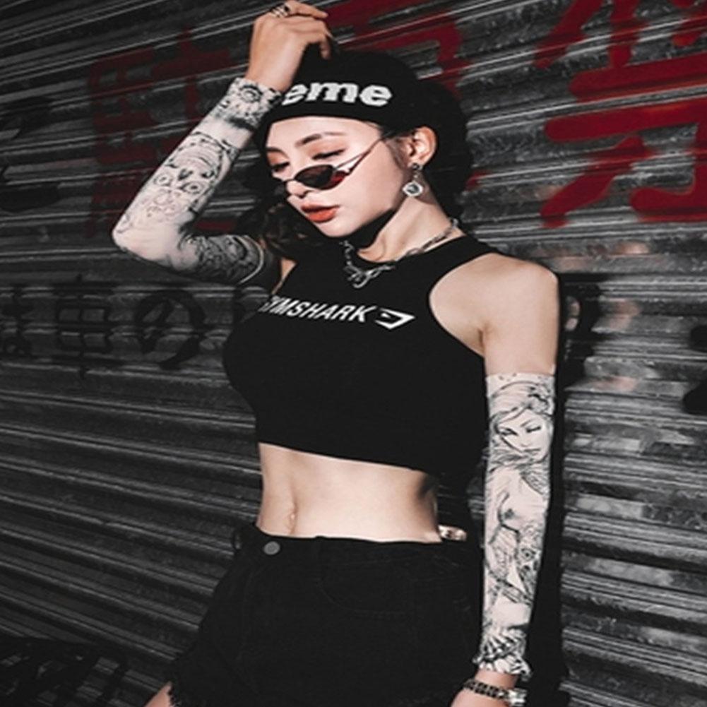 Эластичные нейлоновые рукава, реквизит для татуировки на Хэллоуин, защита от УФ-солнца, охлаждение, спорт на открытом воздухе, аксессуары для верховой езды, падение