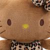 Large Black Leopard Print Hello Kitty Plush Pillow Doll