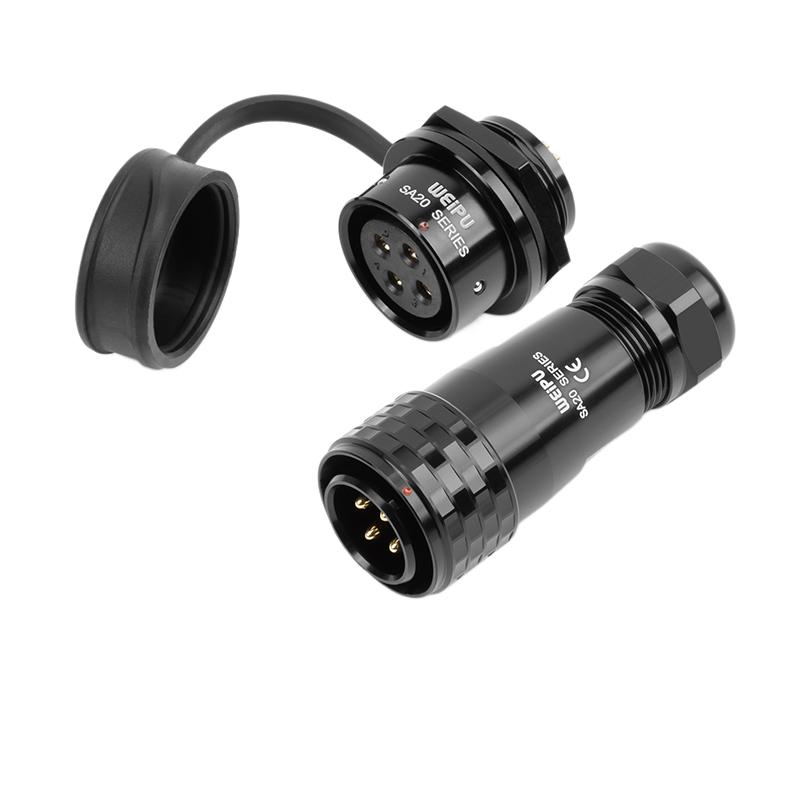 WEIPU Waterproof Power Connector SA20 Series 2-15 Pin Male Plug Female Socket Panel Mount Aviation Connector Electrical Systems