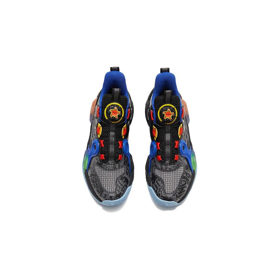 Anta Баскетбольные кроссовки Kids Asymmetric 2, удобные, повседневные, нескользящие, износостойкие, средней высоты, детские баскетбольные кроссовки, черные, серые, оранжевые 312321102-4