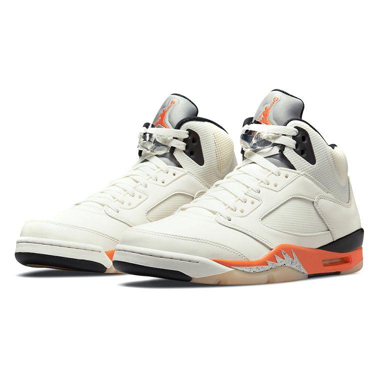 Мужские кроссовки Air Jordan 5 Retro Shattered Backboard White Sail Orange-Blaze DC1060-100