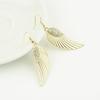 Gift Simple Long Crystal Rhinestones Women Jewelry Elegant Angel Wings Dangle Earrings Drop
