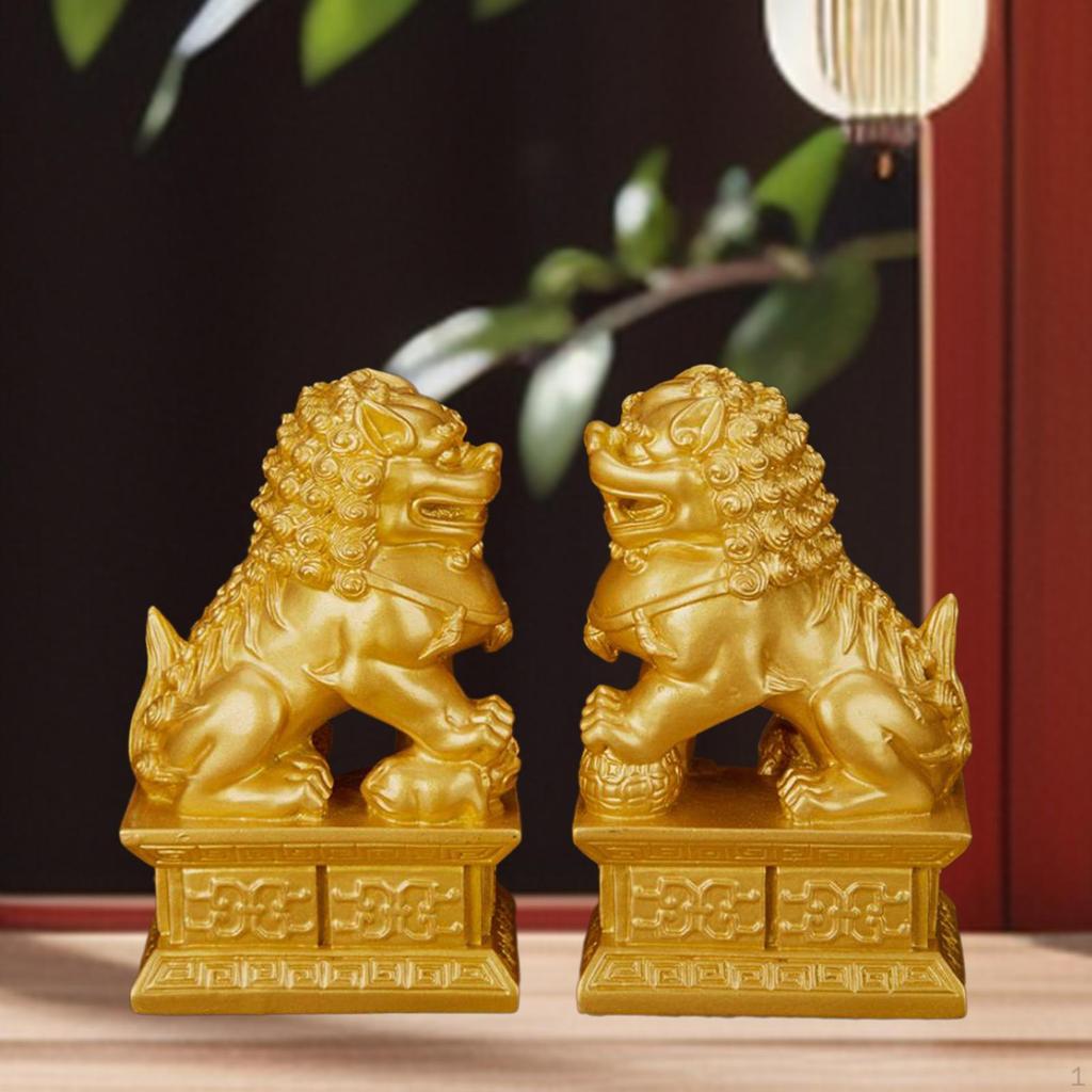 Статуя льва, китайский фэн-шуй, декор, модель животного, коллекция, скульптура на удачу и богатство