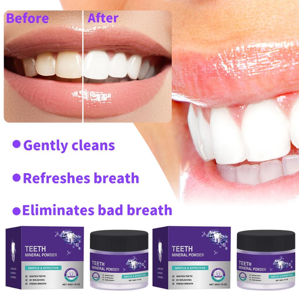 Зубной порошок очищает и удаляет пятна на зубах, пятна, отбеливает зубы, освежает дыхание, фиолетовый зубной порошок