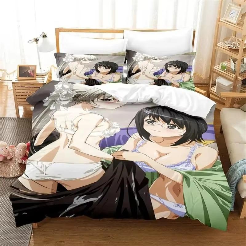 Комплект постельного белья Anime Yosuga No Sora, пододеяльник, одеяло, комплект постельного белья, наволочка, размер King Queen Twin для мальчиков и девочек для взрослых