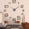 3D Decorative Wall Clock Battery Powered Removable Mirror Sticker