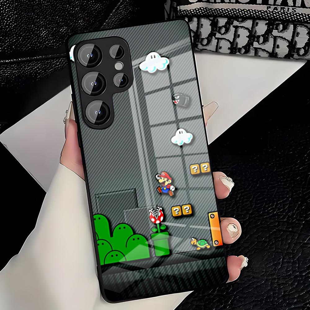 Game Super Mario Phone Case For Samsung S26 S25 Plus S20 S20 Plus S22 Ultra S23 FE S21 Plus S21 Ultra Glass Cover