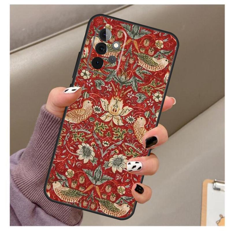 Кейс William Morris Strawberry Thief для Samsung Galaxy A35 A55 A15 A32 A12 A22 A52 A06 A54 A34 A14 A56 A36 A26 A16 A13 A53
