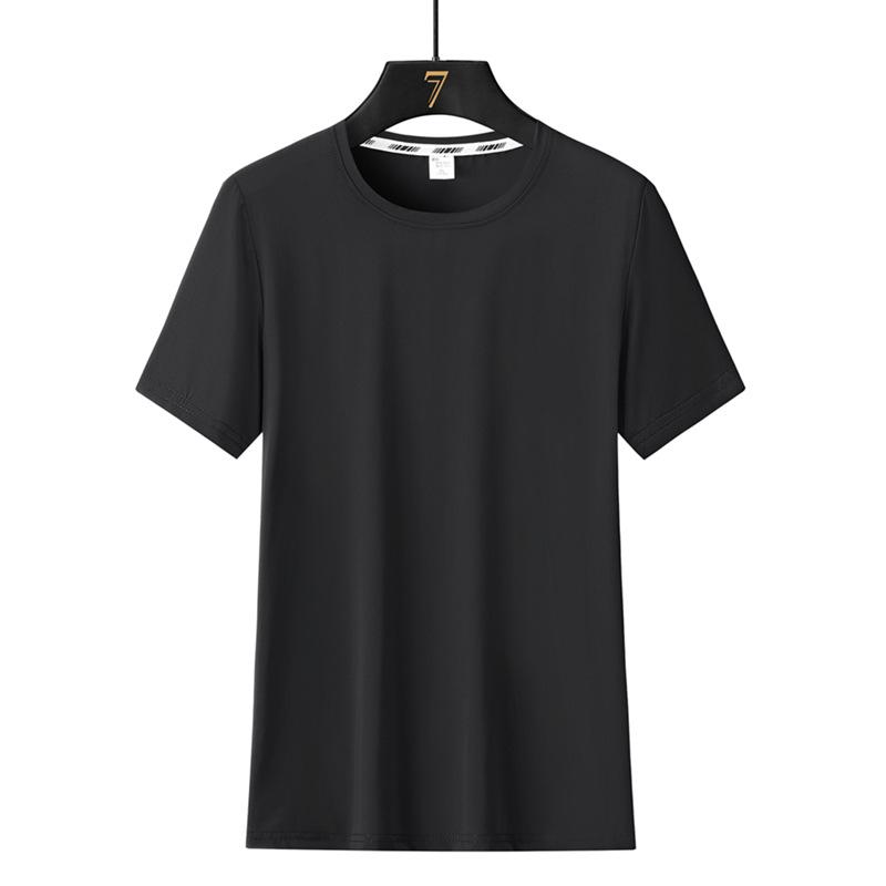 (M-5XL)Ледяной шелк, быстросохнущая женская свободная спортивная футболка для фитнеса, тренировочная рубашка с короткими рукавами, топы для йоги с круглым вырезом