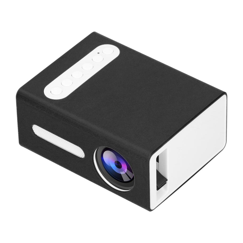 Мини бытовой проектор портативный светодиодный домашний медиа-видеоплеер детский театр T300 (Черно-белый )