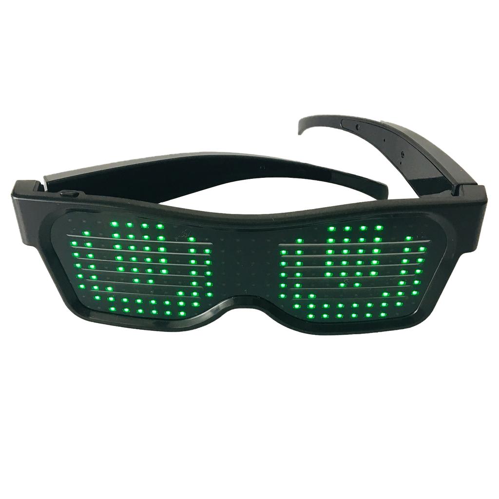 LED Glasses Customizable BT LED Glasses Colorful Light Glow Glasses DIY Messages 31 Animations 11