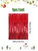 Рождественская занавеска с кисточками, украшение для рождественской вечеринки, 1x2 м, красная, серебристая, зеленая, блестящая, кисточка для вечеринки, фон для вечеринки
