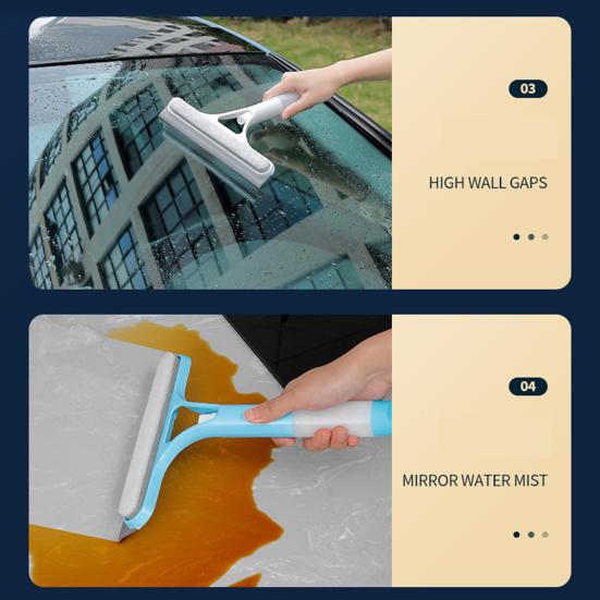 Скребок для стекла со встроенным распылителем 3-в-1 система резиновый шпатель скребок для стекла бытовой инструмент для уборки